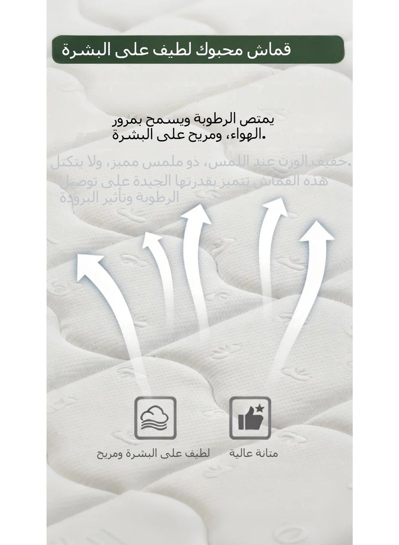 نجمة هوم 160*200*22 سم (سرير زوجي)، مرتبة نوابض بونيل مع رغوة ذاكرة، منفثّة، تخفيف الضغط، صلابة متوسطة، مصممة لمساعدة في تخفيف آلام الظهر. عرض خاص: اشتر الآن واحصل على وسائد جل باردة لتحسين النوم مجانًا لمساعدة في تحسين جودة النوم... - Image 5